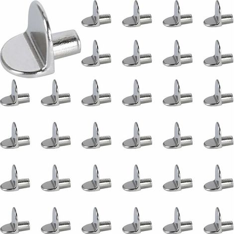 Clavijas de estante de 5 mm, clavijas de soporte de estante, pasadores de estante, pasadores de soporte de estante, bricolaje, acero inoxidable, 40 piezas (1/5)