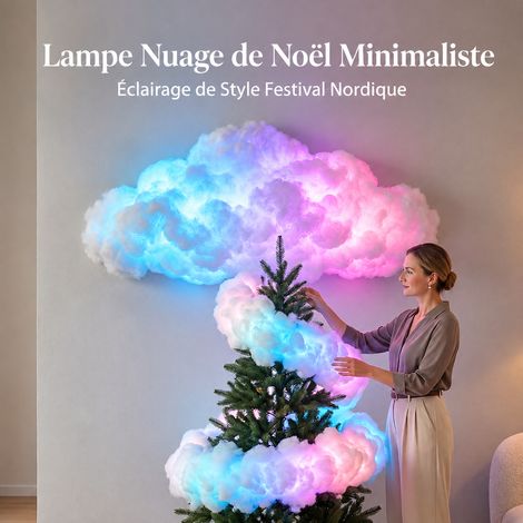 Kit Lampe Nuage DIY multicolore 1000 cm LED Guirlande USB Télécommande Mode Musique 25 × 16 × 14 cm 600 g – Livraison gratuite