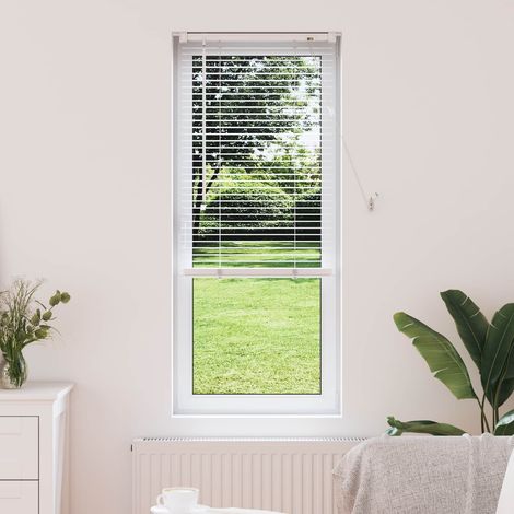 vidaXL Tenda Veneziana Bianco 150 x 60 cm 25 mm PVC
