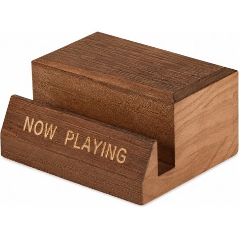 Porte-disques vinyles en bois massif, démontable, rangement multifonctionnel pour CD, support de disques incliné - Style 1 (1/5)
