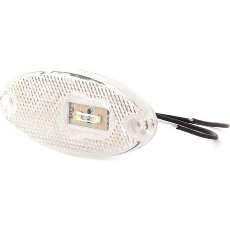 Feu de gabarit LED, blanc, E‑Mark, 12V-24V