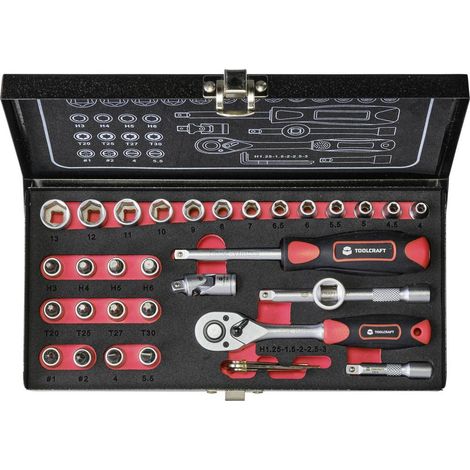 TOOLCRAFT Jeu de clés à douille métrique 1/4" (6.3 mm) 36 pièces 826363 (1/3)