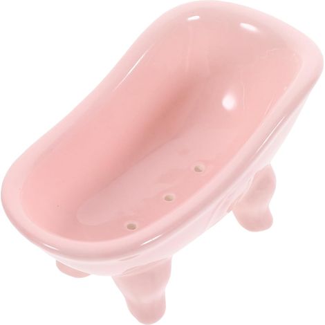 savon en c ramique avec vacuation support de lavabo rose (1/5)