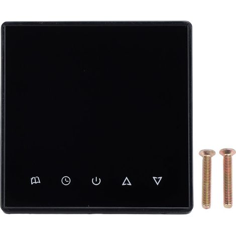 Thermostat intelligent, écran LCD numérique, fonction de mémoire, 5 à 45 degrés centigrades, courant de charge 3A, contrôleur de température, noir (1/5)