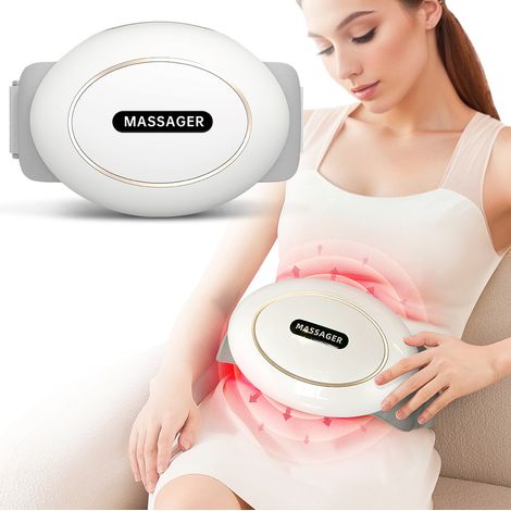 Ceinture de massage abdominale intelligente 27x16 cm ABS blanc, 3 modes, minuteur 10 min FloraGrace (1/5)
