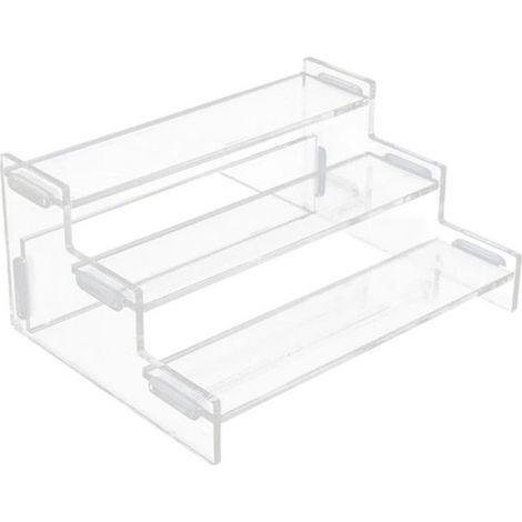 Présentoir en acrylique transparent compact, étagère de rangement pour coiffeuse, support à parfums, présentoir pour gâteaux et aliments alimentaires (1/5)