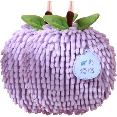Serviettes boule duveteuses chenille, absorbantes séchage rapide, salle de bain/cuisine