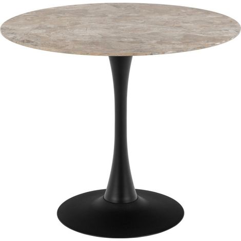 Mesa Norsica 616, Mármol marrón, 75x0x0cm, Cerámica, Metal (1/5)