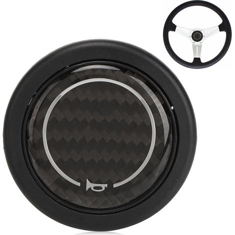 Kit de bouton-poussoir de klaxon en fibre de carbone pour volant Nardi à 6 boulons - Accessoire modifié pour voiture (1/5)
