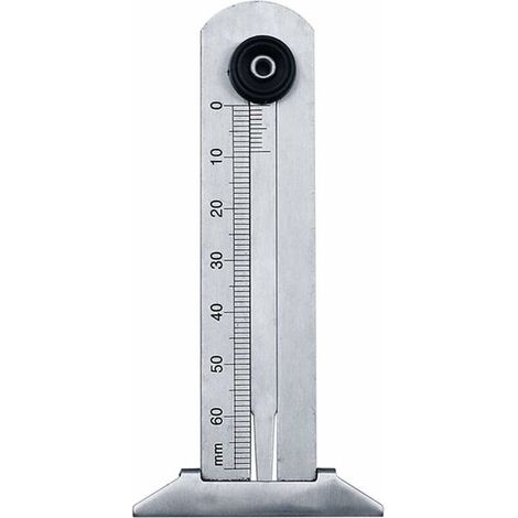 Jauge De Profondeur De Pneu De Voiture Vernier De Profondeur De Pneu RèGle De Bande De Roulement,Cercle Noir En Fer Inoxydable 0-60mm,Seuçais (1/5)