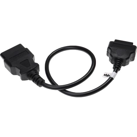 vhbw prolunga OBD2 da 16 pin (f) a 16 pin (m) per auto - 50 cm