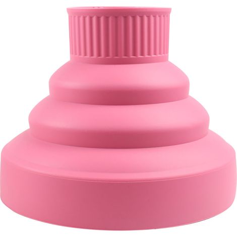 Diffuseur de sèche-cheveux électrique pliable en silicone rose pour la maison (1/4)