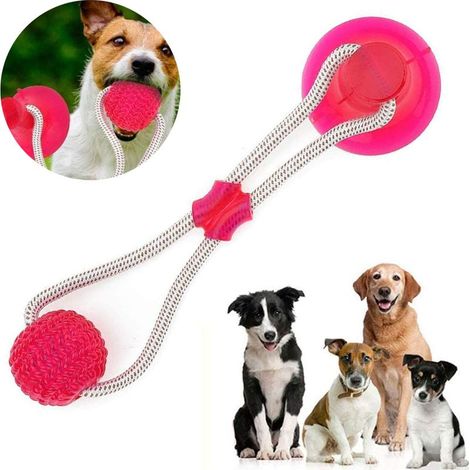 Jouet pour chien à ventouse, jouet à mâcher multifonctionnel, jouet en corde interactif et durable avec une ventouse puissante pour stimuler la mastication, le nettoyage des dents, la traction et la m (1/5)