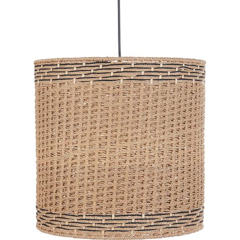 Lampadario con paralume in corda di carta naturale Luapula (1/5)