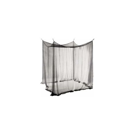 Moustiquaire simple noire pour grand lit double, moustiquaire d'été, 190 cm (largeur) x 210 cm (longueur) x 240 cm (hauteur) (1/5)