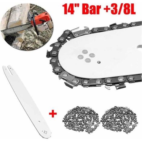 Guide de tronçonneuse 14 pouces + 2 chaînes 50 maillons pour Stihl 018 MS180 MS181 - (1/3)