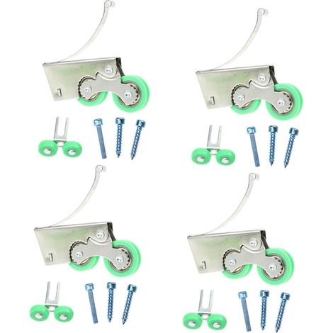 4 Sets Sliding Door Pulley Sliding Door Roller Door Track Roller Sliding Track Wheels Door Accessories Door Track System Door Wheel (1/5)
