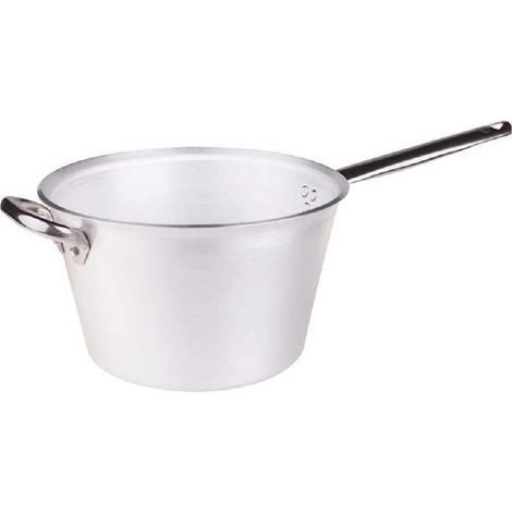 Pentola Radiante per Polenta Agnelli con Manico Laterale in Alluminio da 24 cm, Argento, 1 Pezzo (1/2)