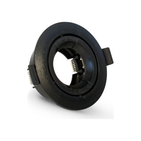 Support plafond Rond Orientable Noir Ø90 mm Miidex Lighting®