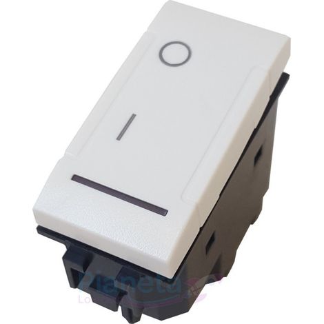 Interruttore bipolare compatibile con Bticino Living Light Tipo N4002N bianco
