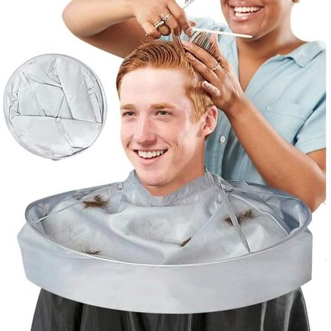 Cape coiffeur pour adulterobe de tablier coiffure Cape de coiffeur pour homme femmeprofessionnel salon de coiffure coupe para 4 (1/4)