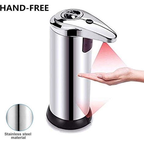 Distributore automatico di sapone in acciaio inox con base impermeabile, sensore a infrarossi e interruttore regolabile (1/4)