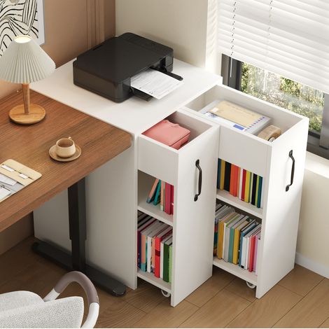 Mobile libreria con ruote e cassetti 52x50x75 cm OKMYHOME (1/5)
