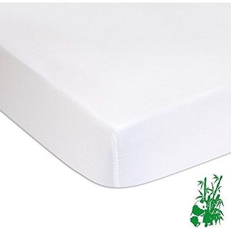 Lot de 2 Alèses éponge Bambou pour lit bébé 60x120