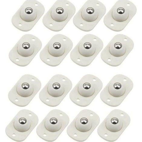 Lntyq 16 x Roulettes de Transfert Auto-adhésives Roulettes à Billes Adhésives Roues à Bille de Convoyeur Adhésives Rotation à 360° pour Pied de Meuble