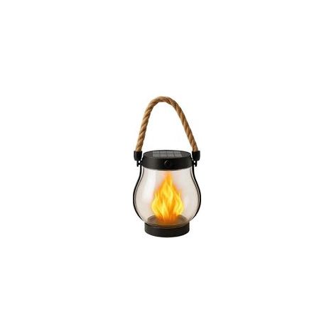 Lanterne solaire d'extérieur étanche avec flammes dansantes (1/5)