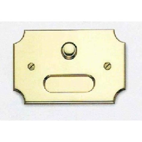 Cal campanello e targa porta nome in ottone lucido p611