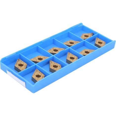 10 plaquettes de tournage CNC indexables en carbure monobloc DNMG150408‑TM LF9018 (1/5)