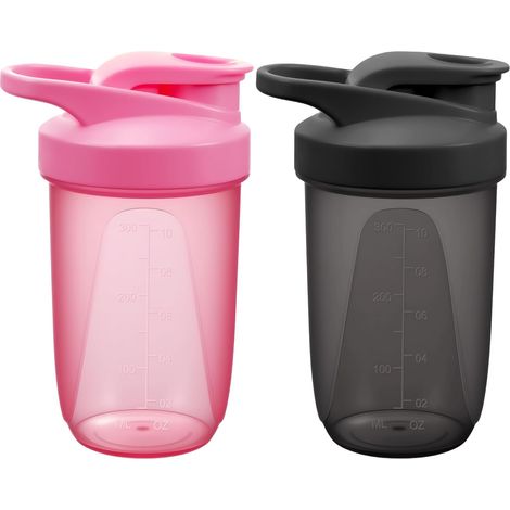 Lot de 2 gobelets à smoothie/shaker - Noir + Rose