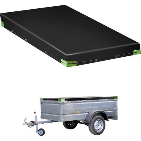 Bâche emoque avec Code Bâche - 258x135x8CM - Matéiau PVC 420D enfocé - pou emoques de Voitues de 500KG - 750KG, Noi (1/5)