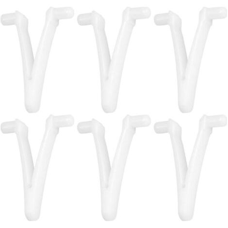 Pince Papillon de Piscine,6 pièces Pince de Fixation de Piscine en V, écumoire de Piscine V Clip de Remplacement pour Brosse de Spa de Piscine, écumeur de Feuilles, tête d'aspiration (1/4)