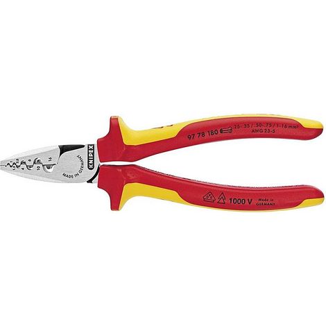 [NEUWERTIG] B-Ware Knipex 97 78 180 Crimpzange Aderendhülsen Kabelzange Kabelschuhzange 0.25  16mm²
