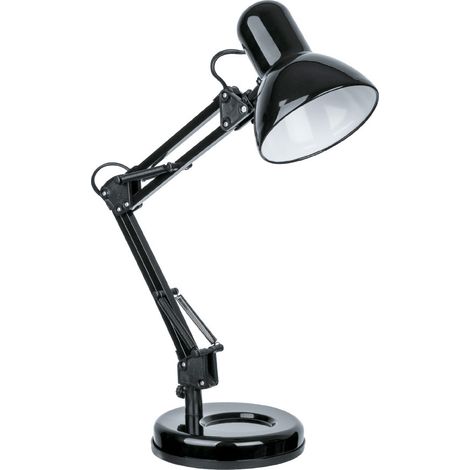 Lampe de bureau articulée noire - métal
