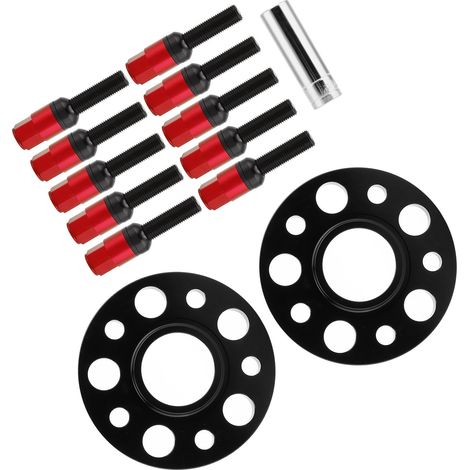 Kit d'élargisseurs de voie 15mm à centrage sur moyeu pour modification réparation remplacement A4 A6 A7 A8 Q5 RS5 rouge (1/5)