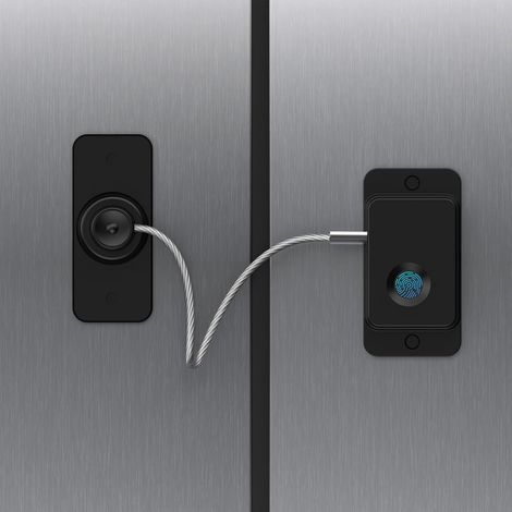 Serrure biométrique intelligente, lecteur d'empreintes digitales, chargement USB, protection enfant, pour armoires, tiroirs et réfrigérateurs.-AquaForge (1/5)