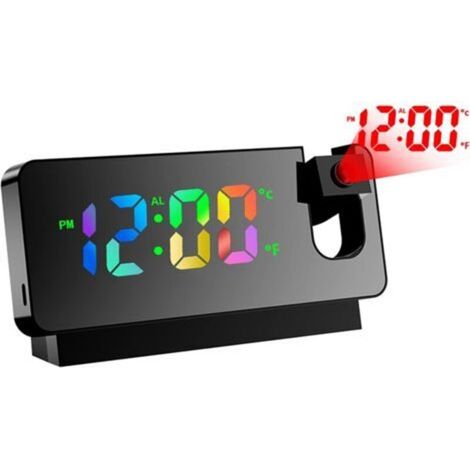 Ceiling projection alarm clock, mirror alarm clock with LED screen, projection alarm clock with temperature, snooze, night mode, adjustable brightness, digital clock for bedroom, office (1/5)