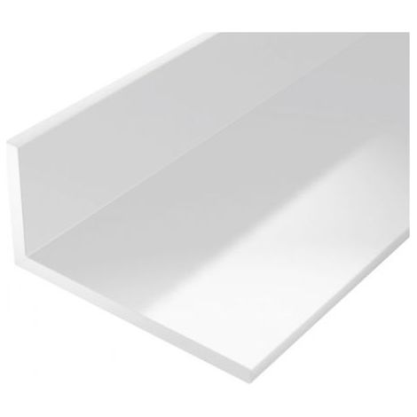 Profilé angle plastique 2000 x 20 x 10 mm – Section d'angle pour finition murale – Blanc – Pour espaces confinés – (1/2)