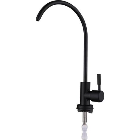 Robinet de filtre à eau de cuisine en acier inoxydable 100 % sans plomb, système de filtration d'eau d'évier, adapté à la plupart des systèmes d'osmose inverse ou de filtration d'eau, robinet d'eau po (1/3)