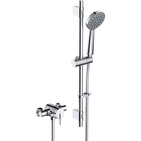 Bristan Sonique 3 Exposed Thermostatic Mixer Shower Dual Control Kit 110mm 155mm