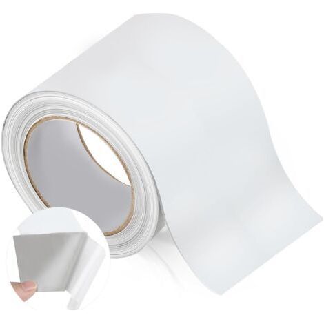 QORVA-Ruban d'étanchéité en butyle blanc 10 cm x 5 m, ruban d'étanchéité renforcé en EPDM, ruban butyle auto-adhésif, ruban en caoutchouc butyle super imperméable, ruban d'étanchéité pour toit