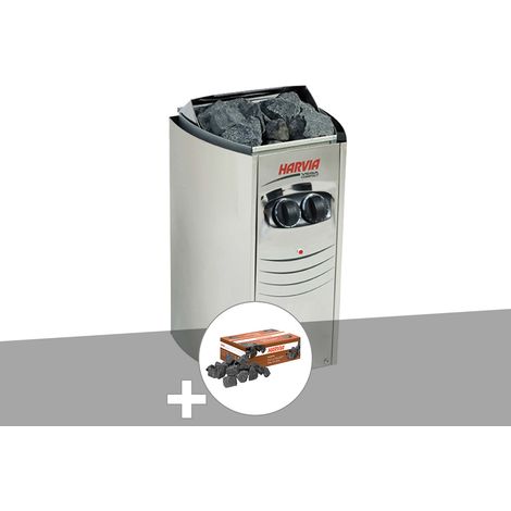 Poêle électrique 3,5 kW Vega Compact pour sauna traditionnel + Pierres de laves - Harvia