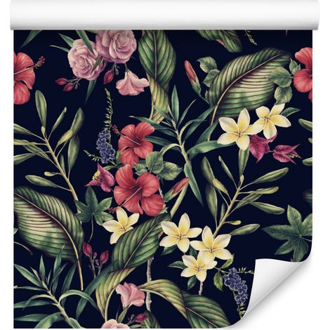 Papel pintado con estampado colorido para salón y dormitorio, 50x1000 cm. (1/5)