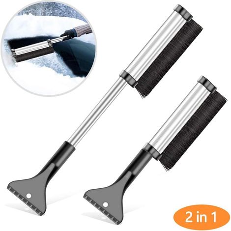 GROOFOO Grattoir à Glace grattoir à Glace,Brosse à Neige et Fouet grattoir à Glace 2 en 1 grattoir à Glace Multifonctionnel pour Pare-Brise de Voiture et fenêtre grattoir à Glace Pelle à Neige GROOFOO (1/5)