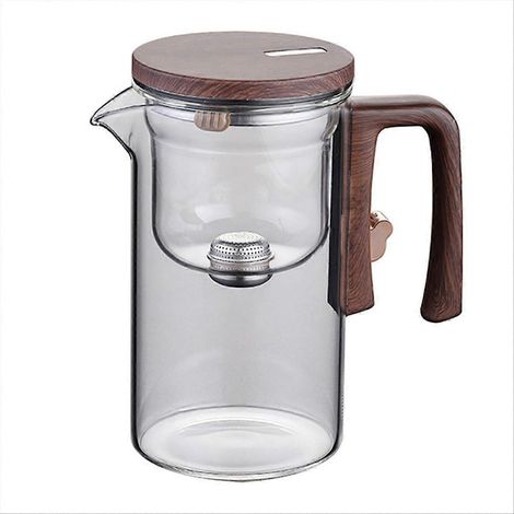 720 ml Glas-Teekanne mit magnetischer Trennwand und herausnehmbarem Innensieb (1/5)