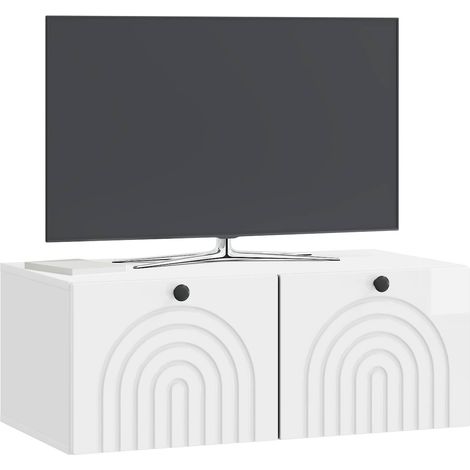 Maison Exclusive - Wandmontierter TV-Schrank Hochglanz Weiß 78,5