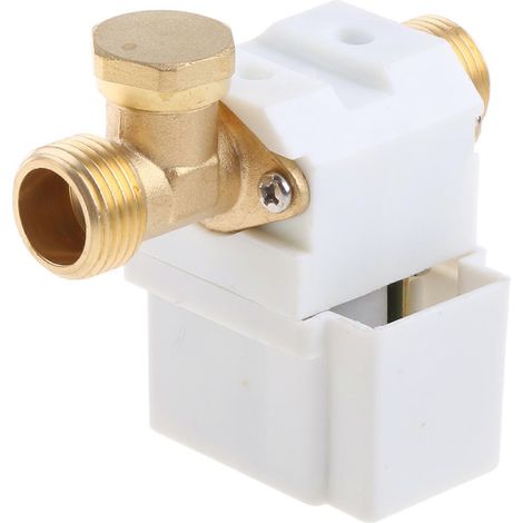 Électrovanne de 1/2 pouce, adaptée à l'eau et à l'air, normalement fermée, 12 V CC. (1/5)